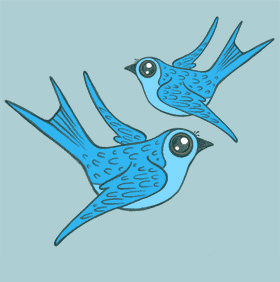 blue bird label